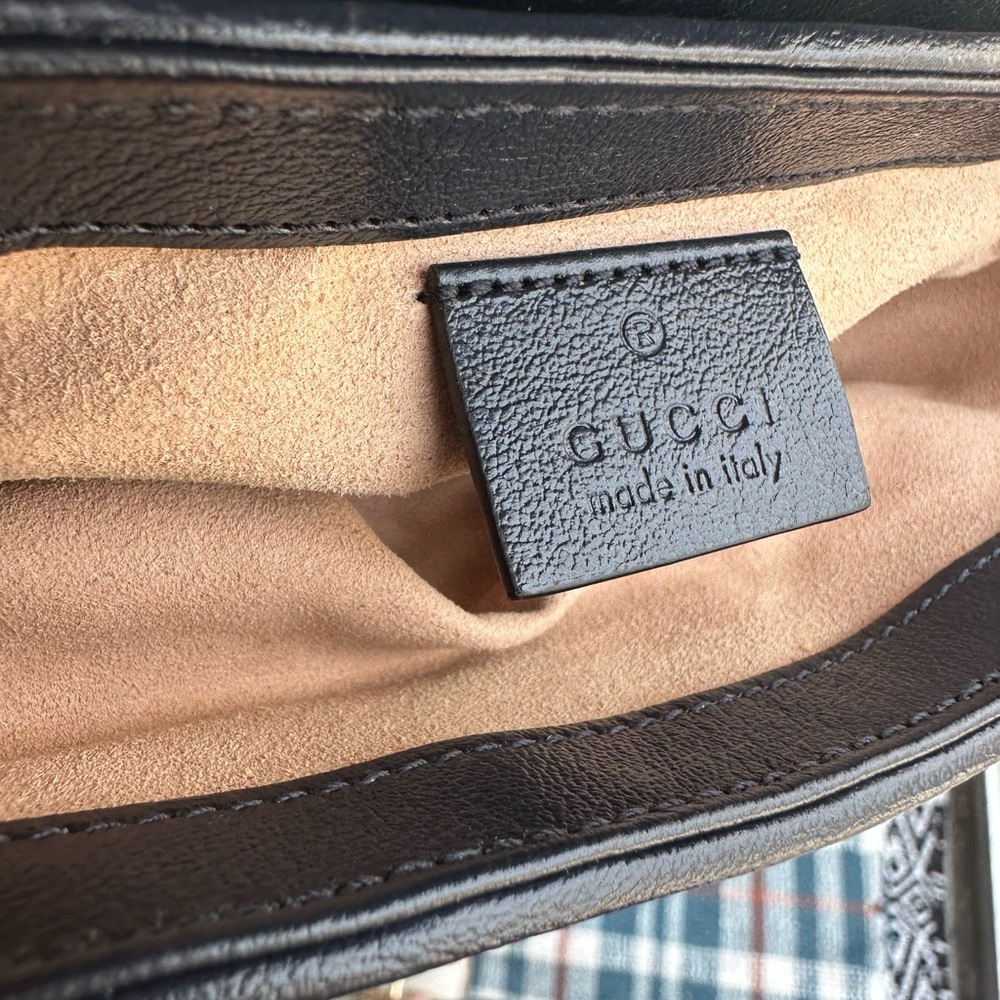 GUCCI GG super mini marmont multicolor canvas shoulder bag - Picture 5 of 8